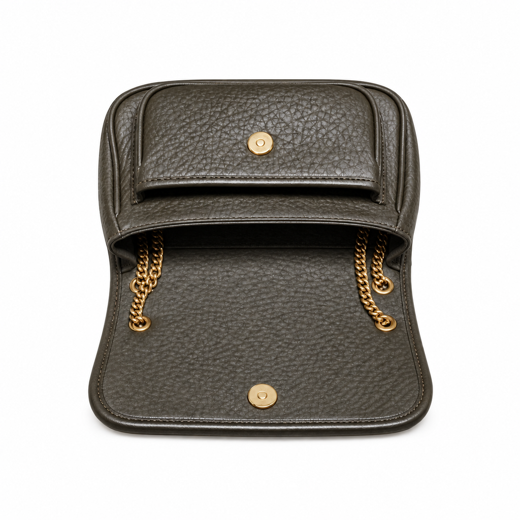 Saint Laurent Niki Medium Top Handle Bag in Dark Khaki