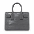 YSL Sac de Jour Baby Bag – Grey Croc-Embossed Leather
