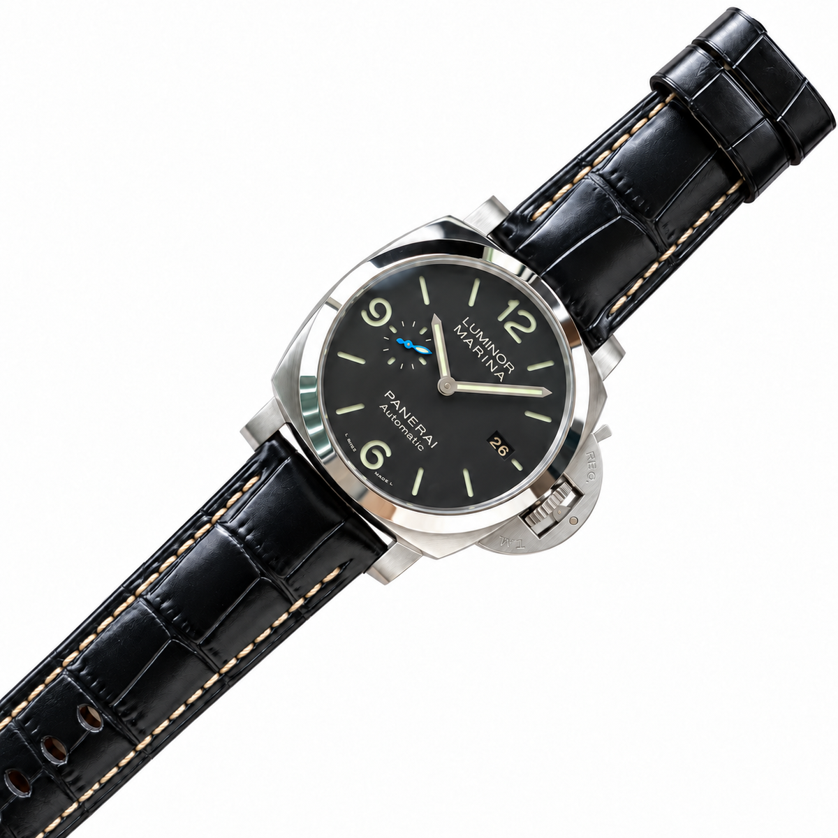 Panerai Luminor Automatic 44mm Men's Steel Watch Brown Dial
