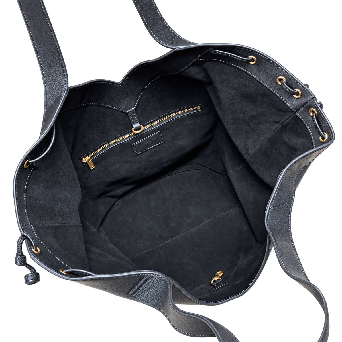 YSL Yslide Tote Bag – Black Leather