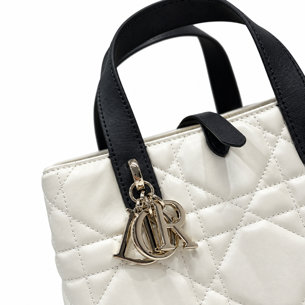 Dior Cannage Quilted Signature Handbag 23cm