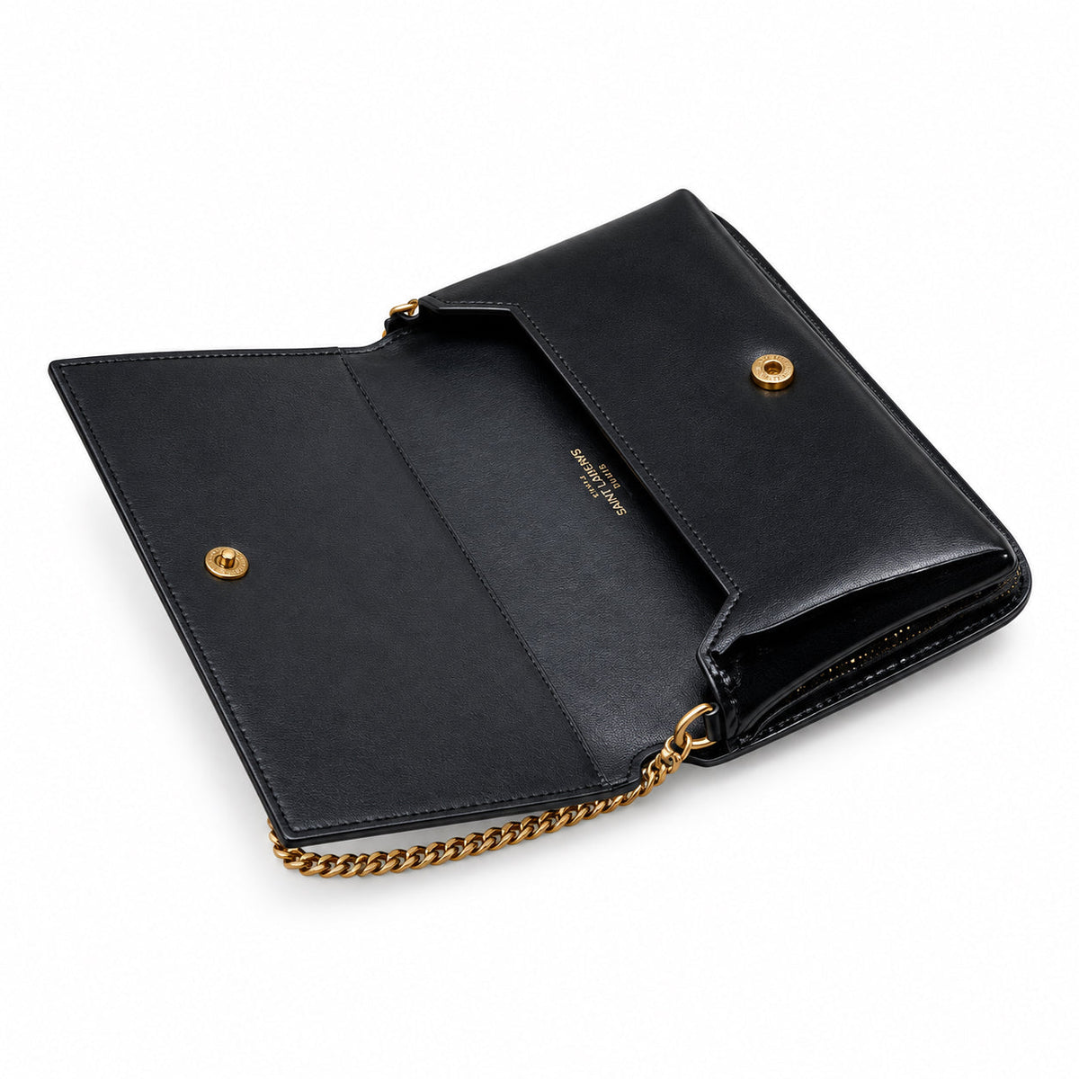 Saint Laurent Manhattan Chain Wallet Bag in Black
