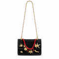 Chanel Woven Mesh Flap Bag with Coral & Marine Charms