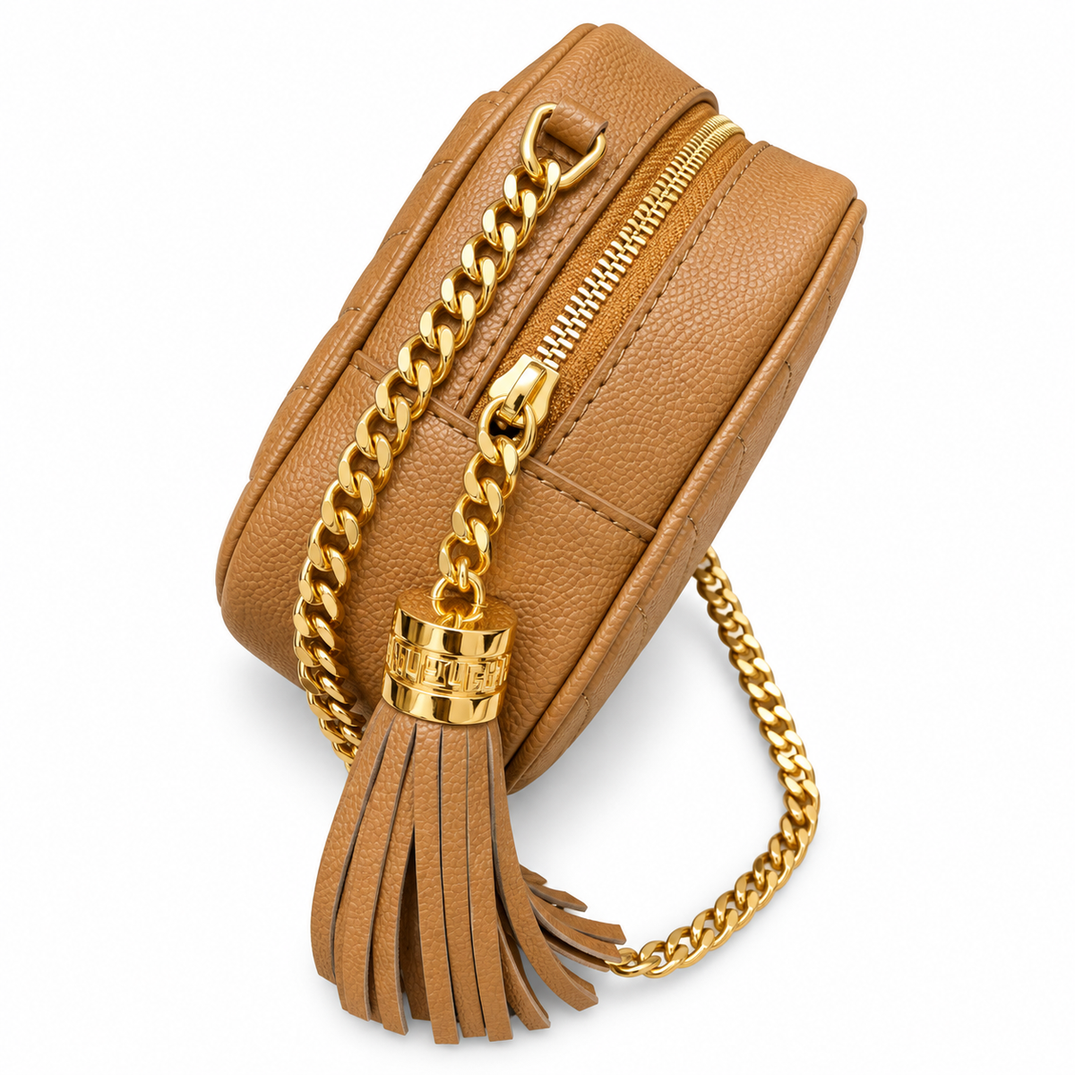 YSL Saint Laurent Lou Camera Bag in Caramel Matelassé Leather