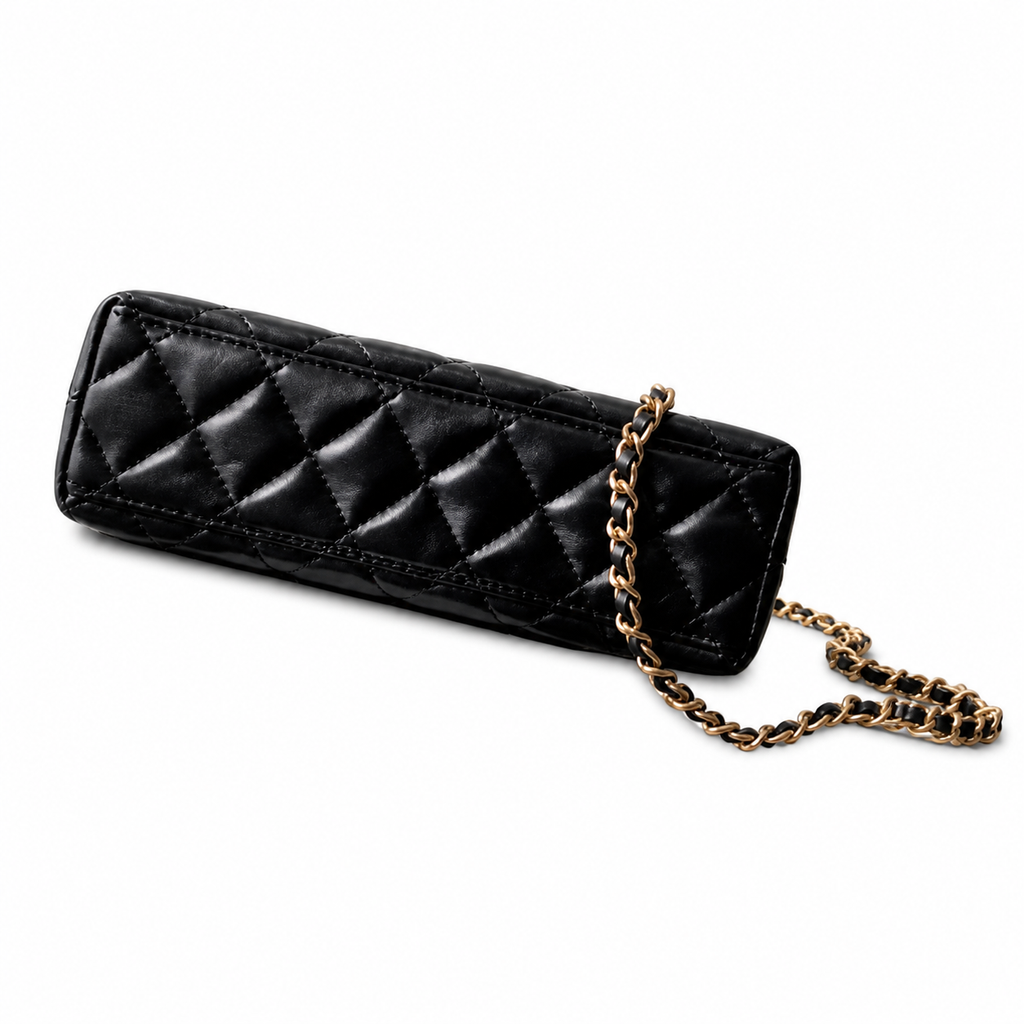 Chanel Classic Quilted Mini Flap Bag | CC Turn-Lock Leather Chain Strap — 13x19cm