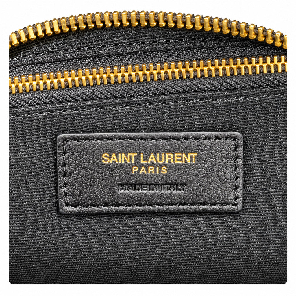 Saint Laurent YSL Quilted Boston Bag – Navy Blue