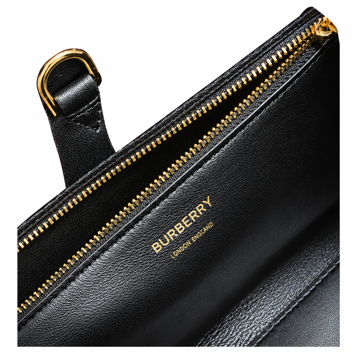 Burberry TB Monogram Black Croc-Effect Handbag